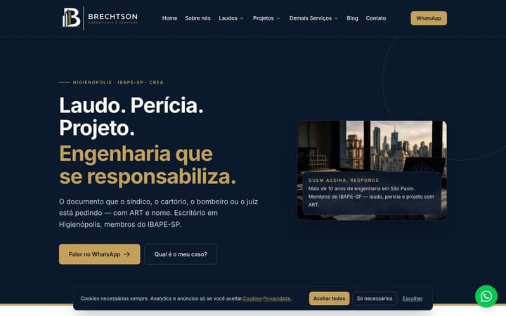 Site institucional da Brechtson