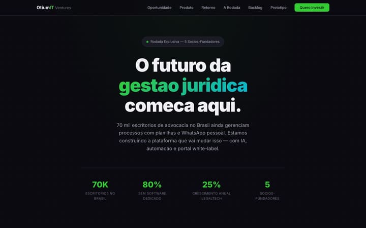Tela da plataforma LexFlow