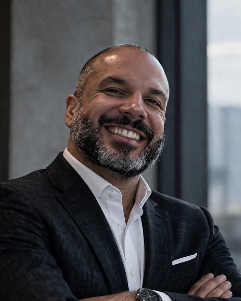 Retrato de Patrick Bacheivangi, cofundador da NP Group